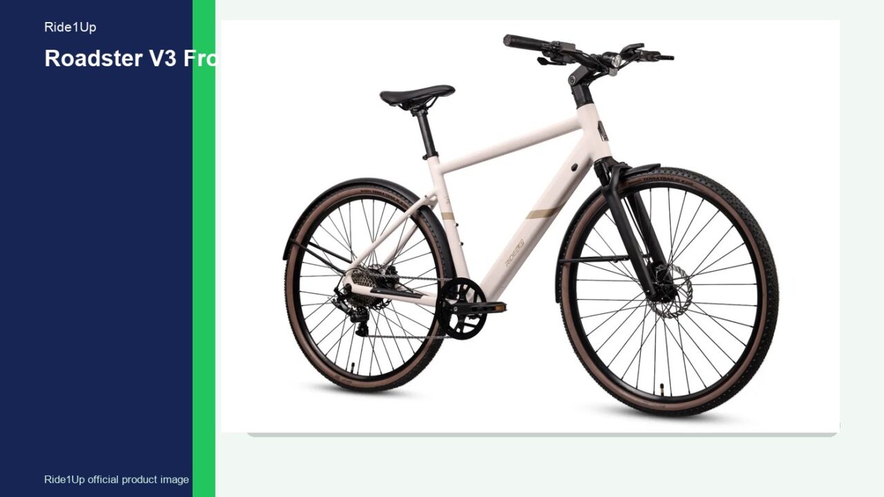 How to Choose an E-Bike for Commuting: A U.S. Buyer’s Checklist cover image featuring Ride1Up Roadster V3 Front Angle